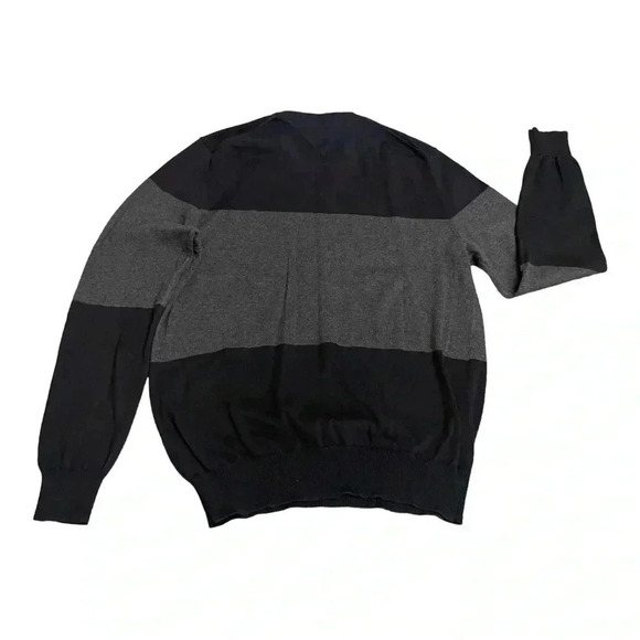 Tommy Hilfiger Cotton Crewneck Black Gray Preppy Light Sweater Men’s size M - Picture 2 of 10